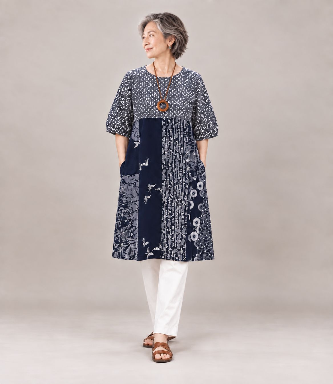 Upcycled Yukata Cotton Patchwork Tunic