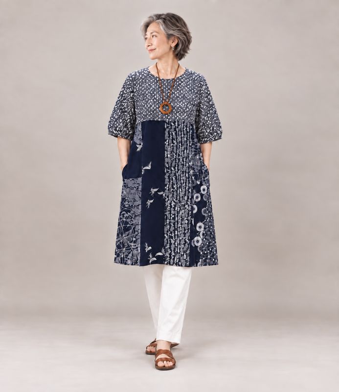 Upcycled Yukata Cotton Patchwork Tunic