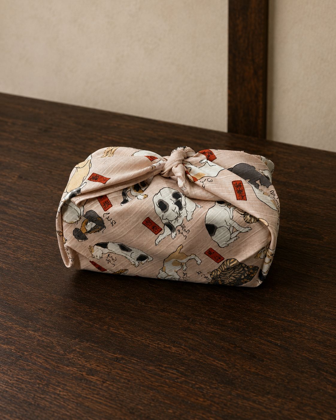 Ukiyoe Cat Wrapping Cloth - 48 cm x 48 cm
