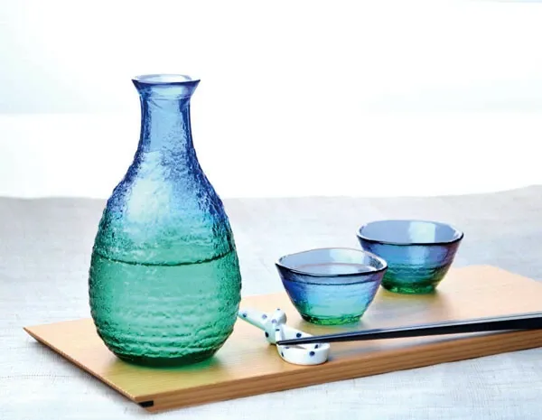 Toyo Sasaki Premium Cold Sake Set in Wooden Box