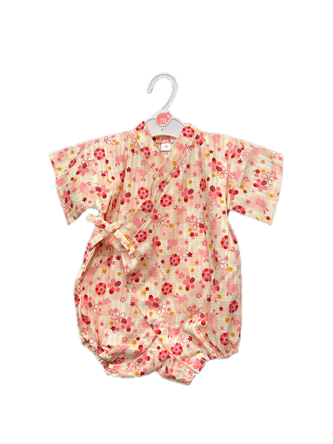 Jimbei Jumpsuit - Pink Rabbit &amp; Cherry Blossom