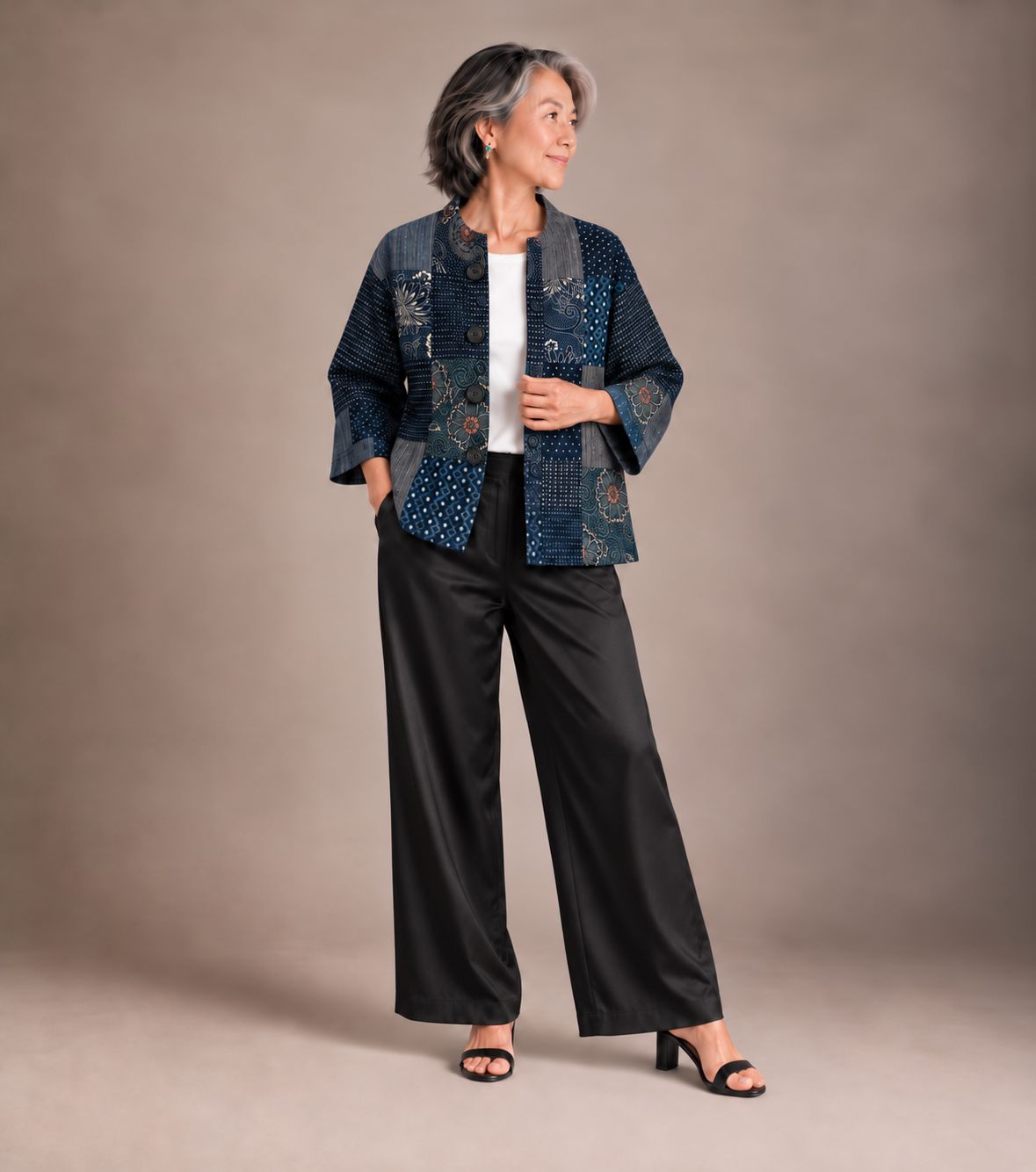 Vintage Kasuri Patchwork Jacket - Reversible
