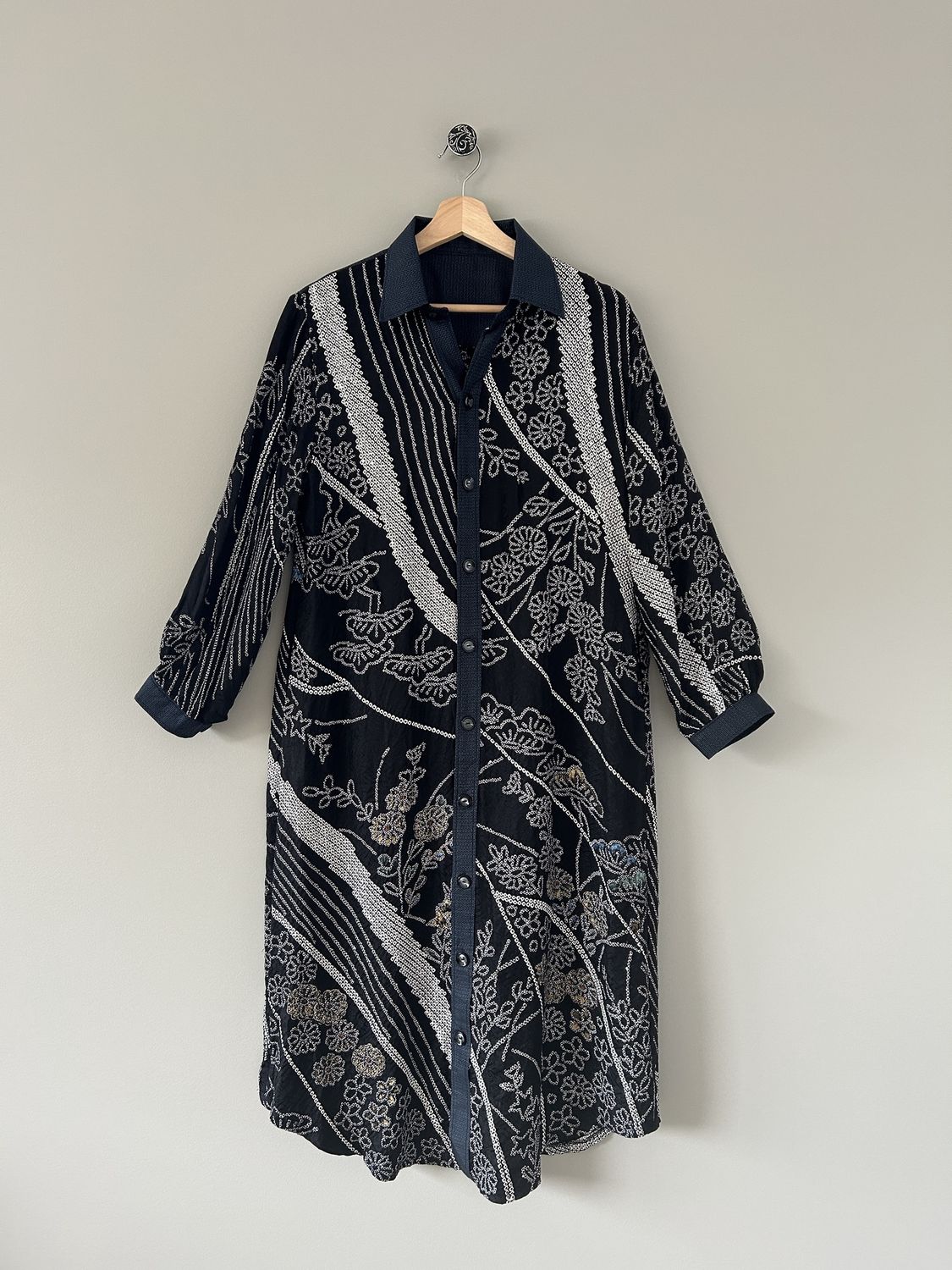 Shibori &amp; Oshima Silk Dress