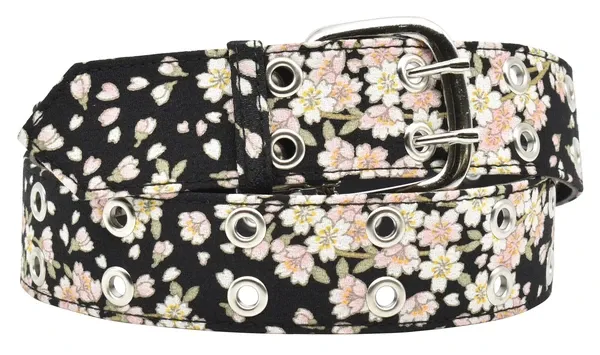 Kimono Inspired Belt - Cherry Blossoms/Pink &amp; Purple