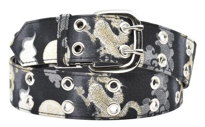 Kimono Inspired Belt - Black Dragon