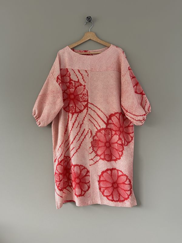 Upcycled Silk Shibori-dyed Tunic/Dress