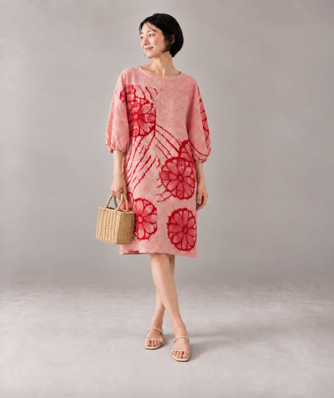 Upcycled Silk Shibori-dyed Tunic/Dress