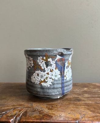Kutani Ware Cup - Cherry Blossoms and Birds