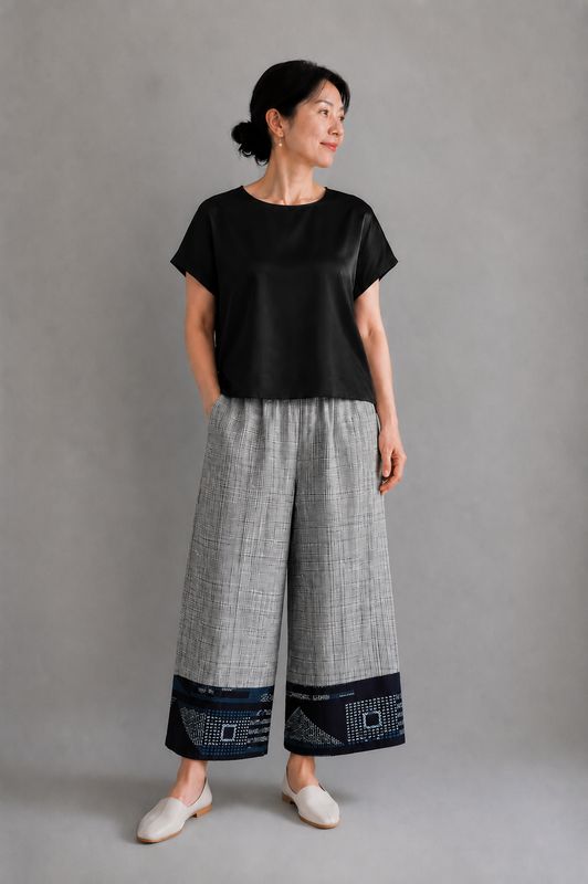 Upcycled Cotton Yukata Pants