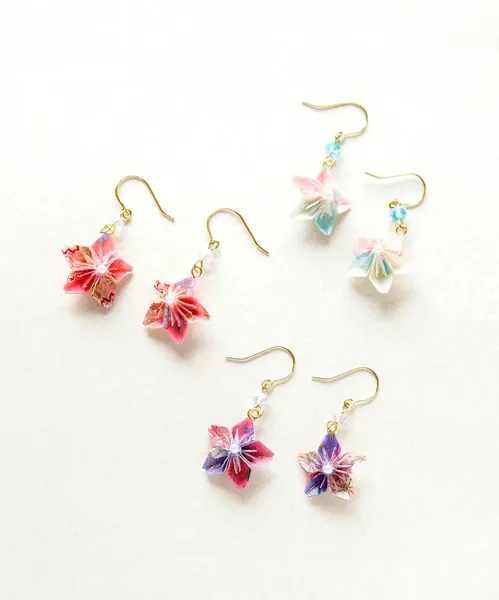 MUK Earrings - Origami Flowers