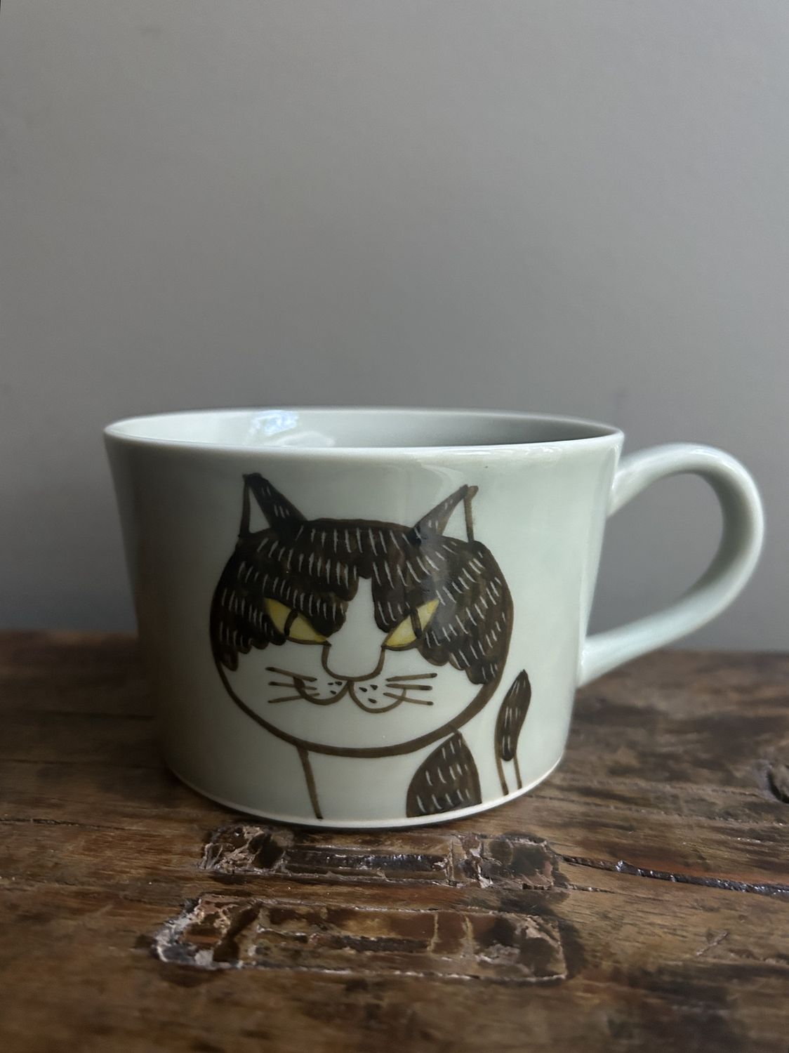 Hasami Ware Handpainted Cat Mug