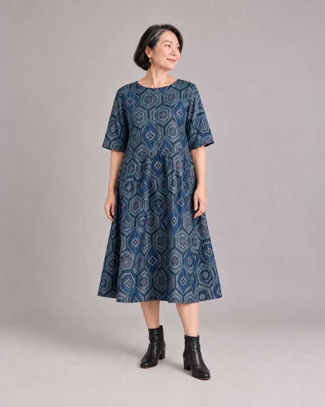 Kikko Oshima Silk Pull-On Tunic Dress