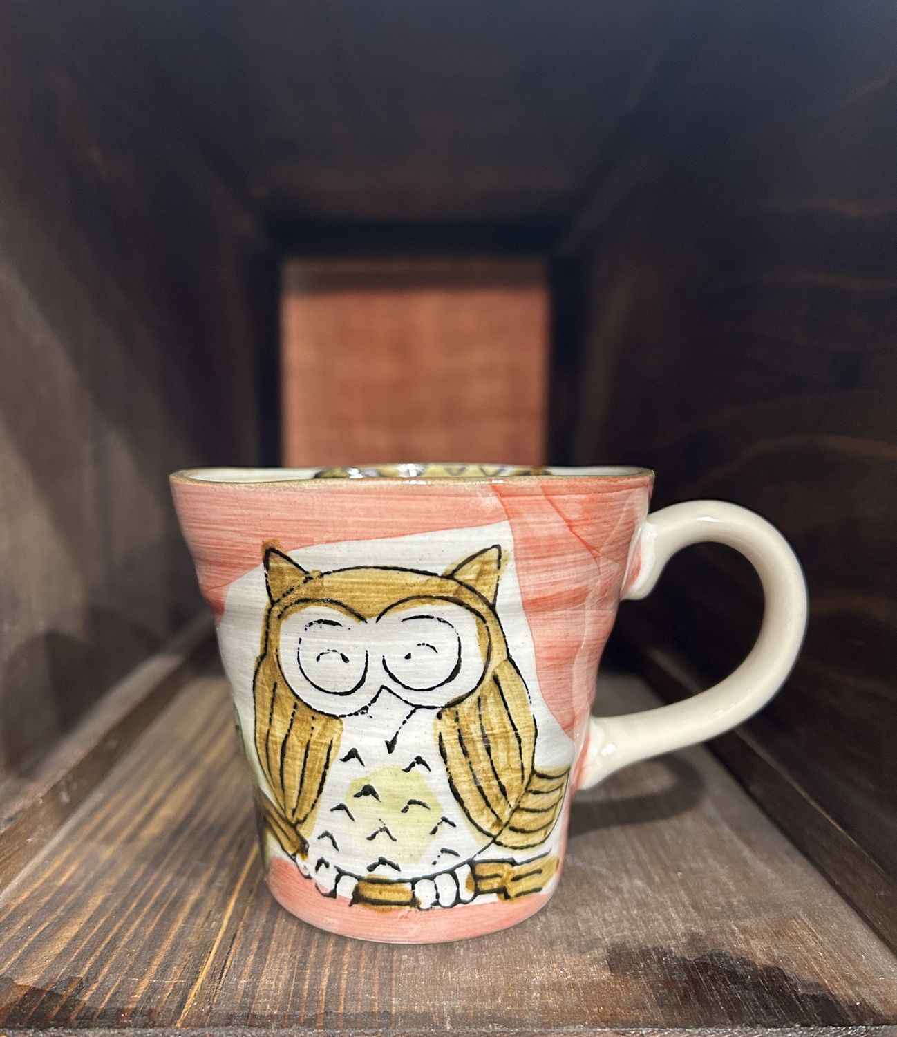 Mino Owl Mug - Two Colours, Colour: Pink