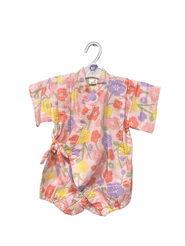 Jinbei Jumpsuit - Pink Blossoms 80cm