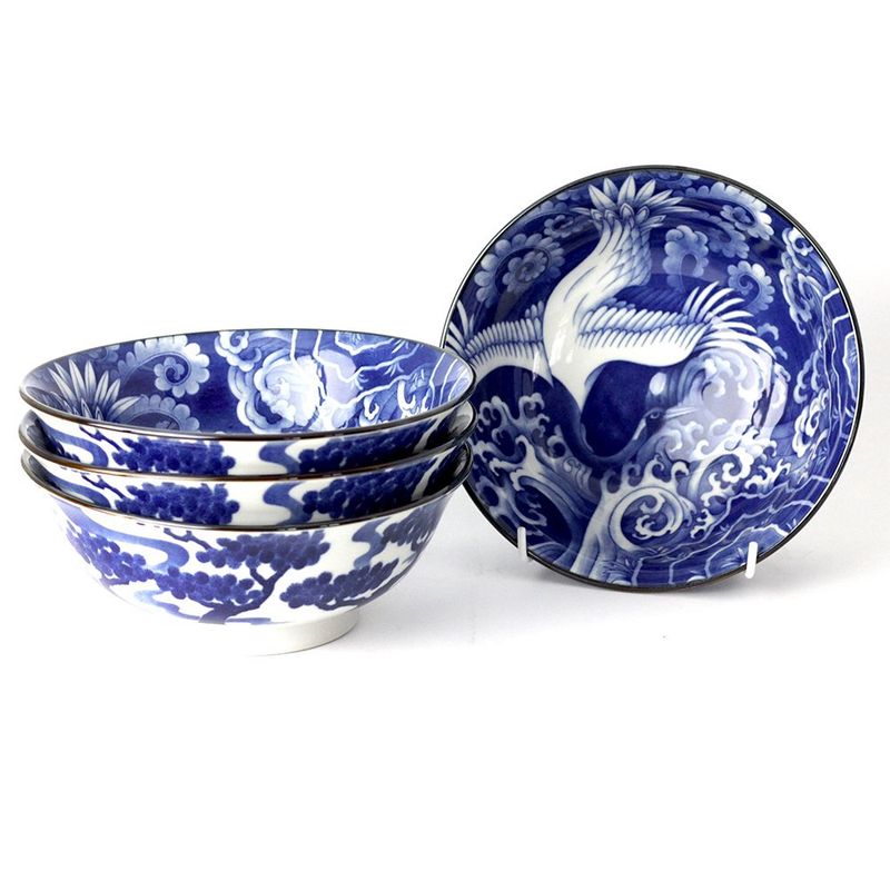 Mino Ware “Crane” Bowl – 21 cm