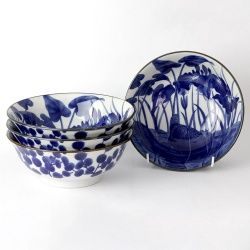 Mino Ware "Pine &amp; Koi "Bowl - 21 cm