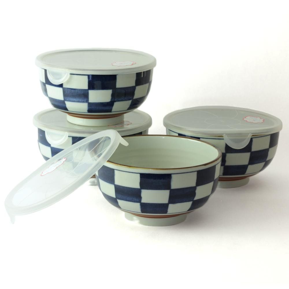 Ichimatsu 16 cm Bowl with Lid