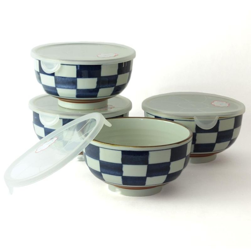 Ichimatsu 16 cm Bowl with Lid