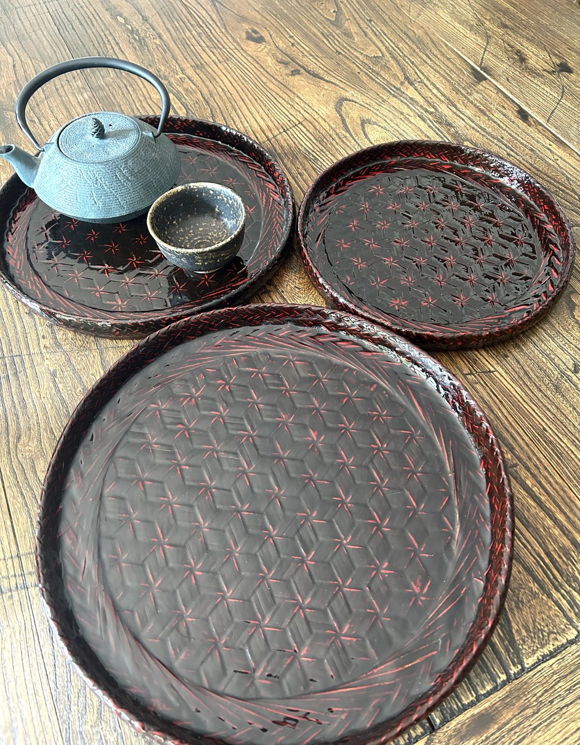 Lacquered Bamboo Tray - Three Sizes