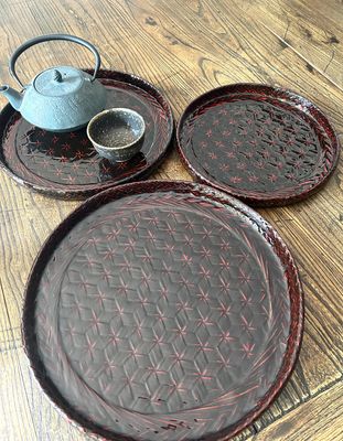 Lacquered Bamboo Tray - Three Sizes