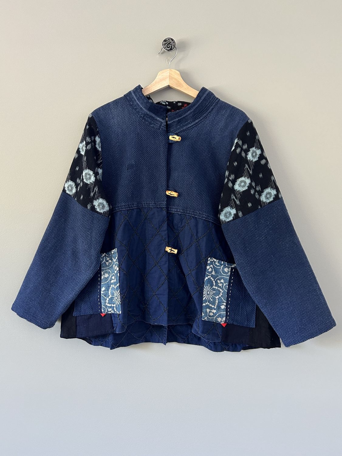 Upcycled Kendo Gear Jacket with Sashiko Stitching