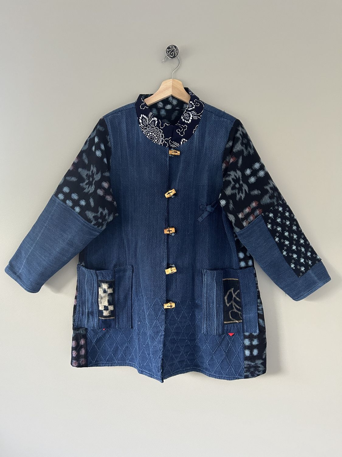 Upcycled Kendo Gear &amp; Kasuri Jaket with Sashiko Stitching