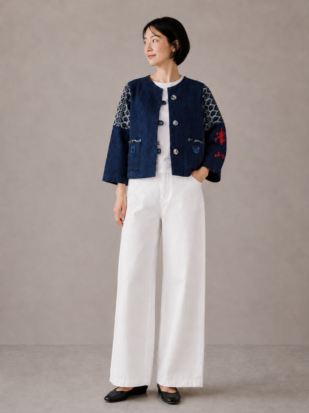 Upcycled Kendo Gear &amp; Kasuri Jaket with Sashiko Stitching