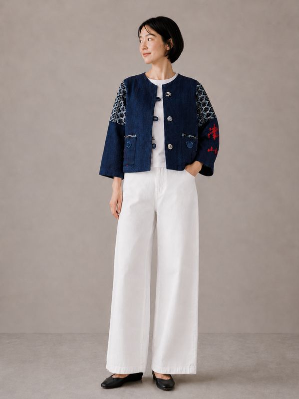 Upcycled Kendo Gear &amp; Kasuri Jaket with Sashiko Stitching