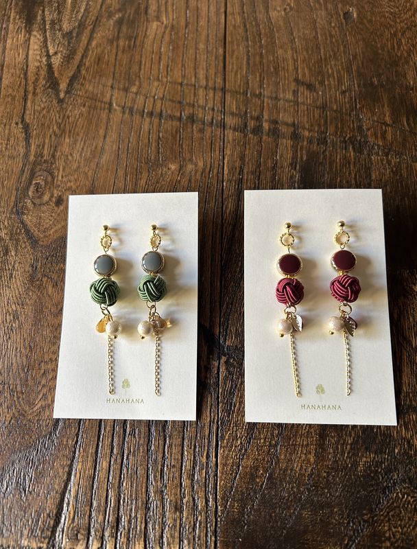 Handcraftged Mizuhiki Knot Earrings