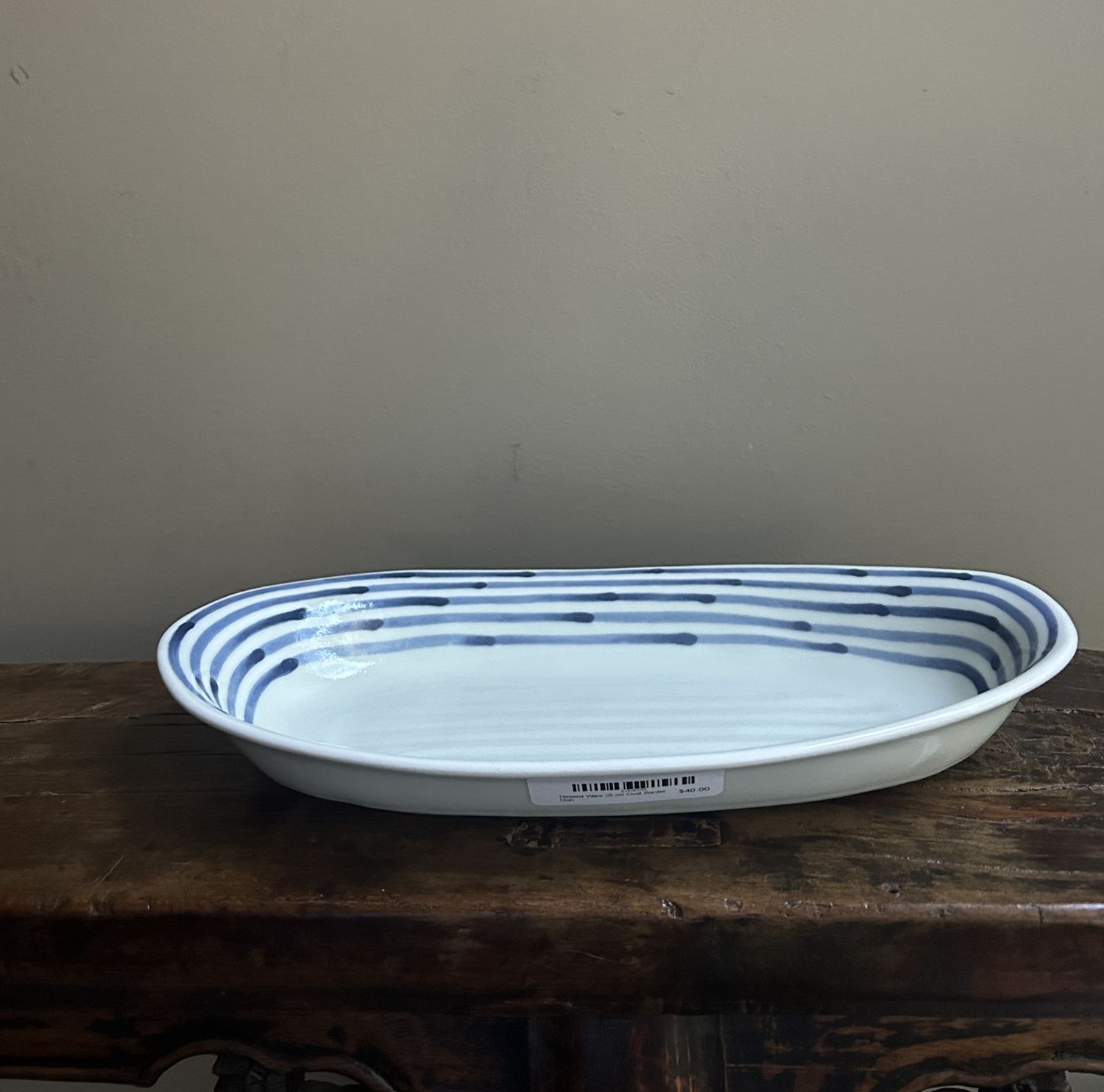 Hasami Ware 28 cm Oval Border Dish