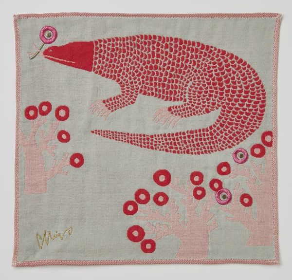 Gauze Handkerchief Fluffy - 10 Designs, Pattern: Komodo Dragon