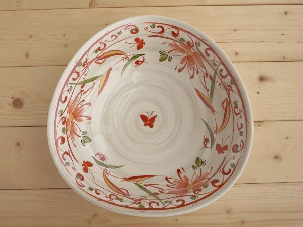 Floral &amp; Butterfly Serving Bowl
