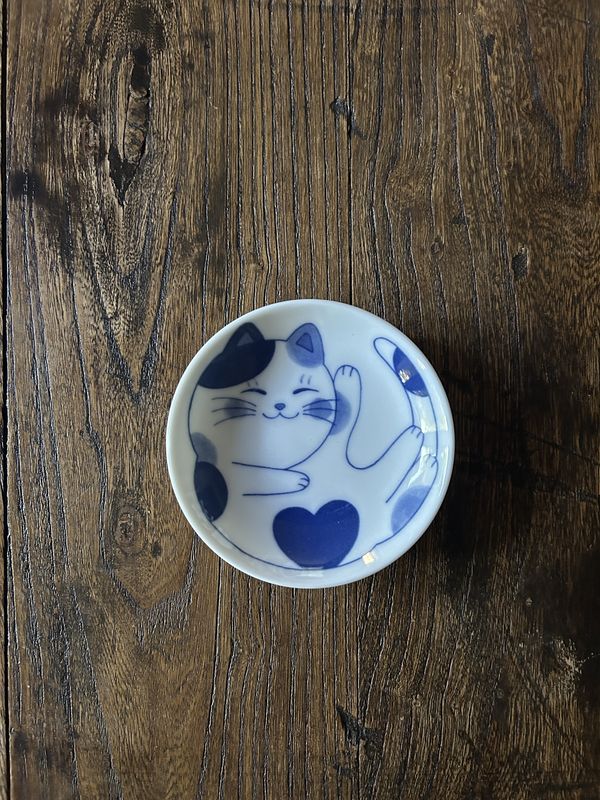 Heart Cat 10 cm Plate