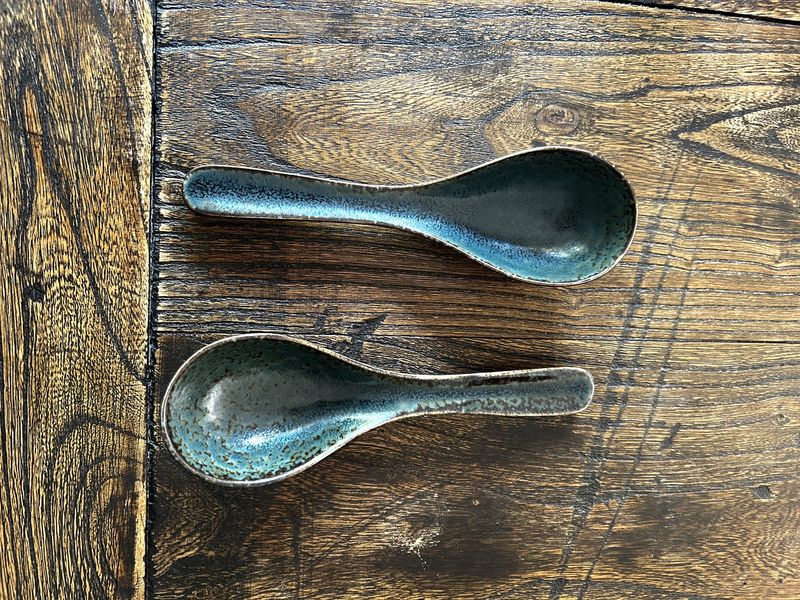 Renge - Ceramic Soup Spoon - Blue