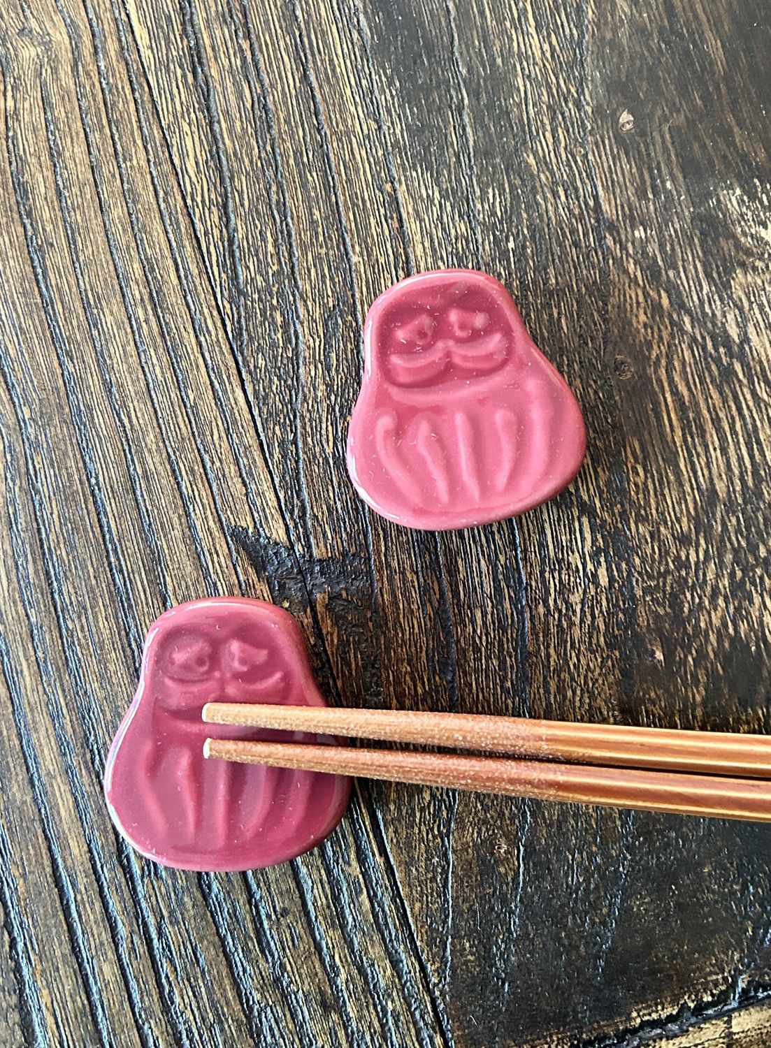 Red Daruma Chopstick Rest