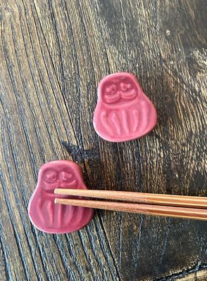 Red Daruma Chopstick Rest