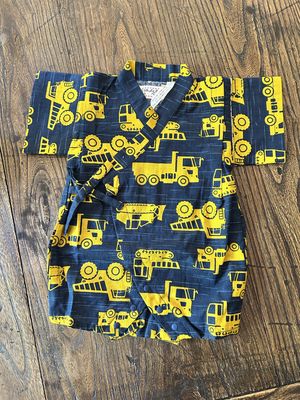 Jinbei Style Jumpsuit  -  Truck Print/Navy