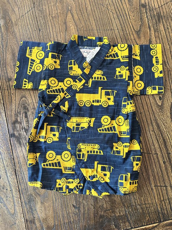 Jinbei Style Jumpsuit  -  Truck Print/Navy