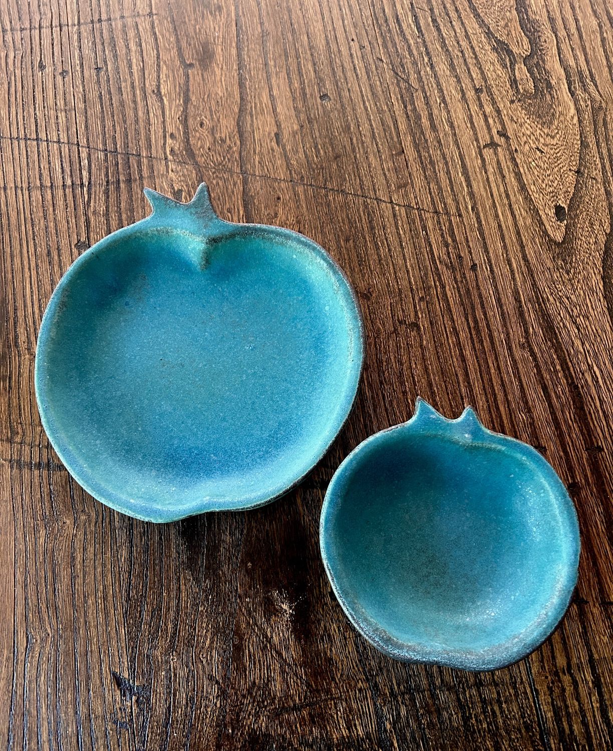 Turquoise Apple Plate – Mashiko Ware