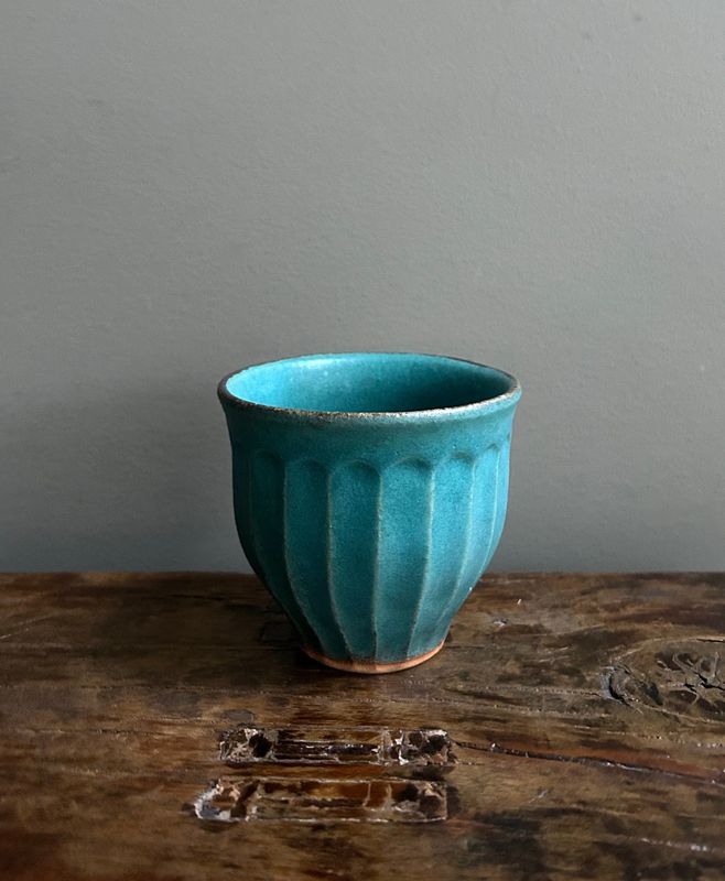 Turquoise Teacup - Mashiko Ware