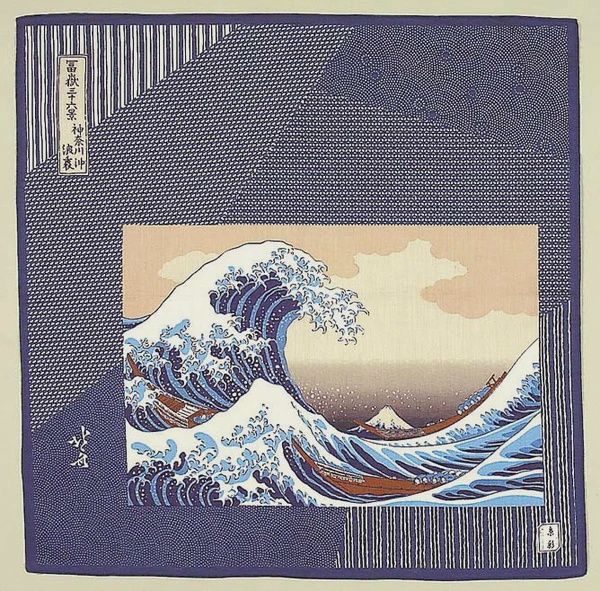 Great Wave Handkerchief