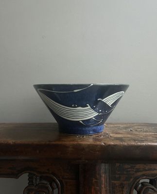 Kujira 19 cm Bowl - Whale Motif
