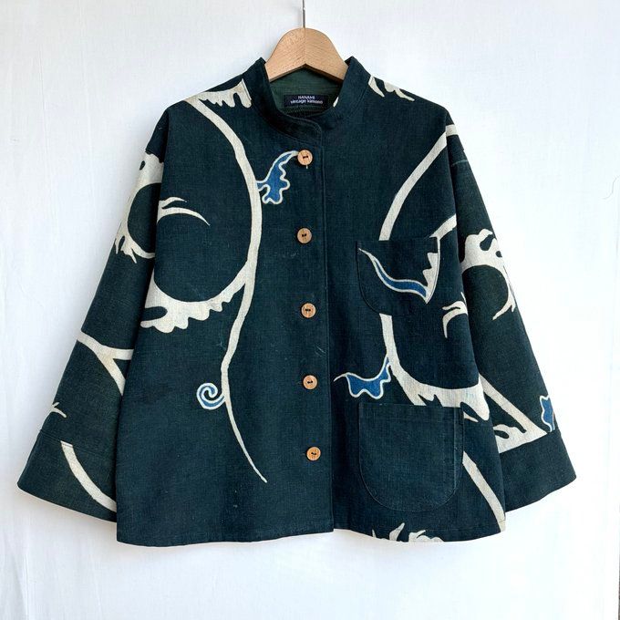 Tsutsugaki Antique Cotton Jacket – Karakusa (Arabesque) Motif