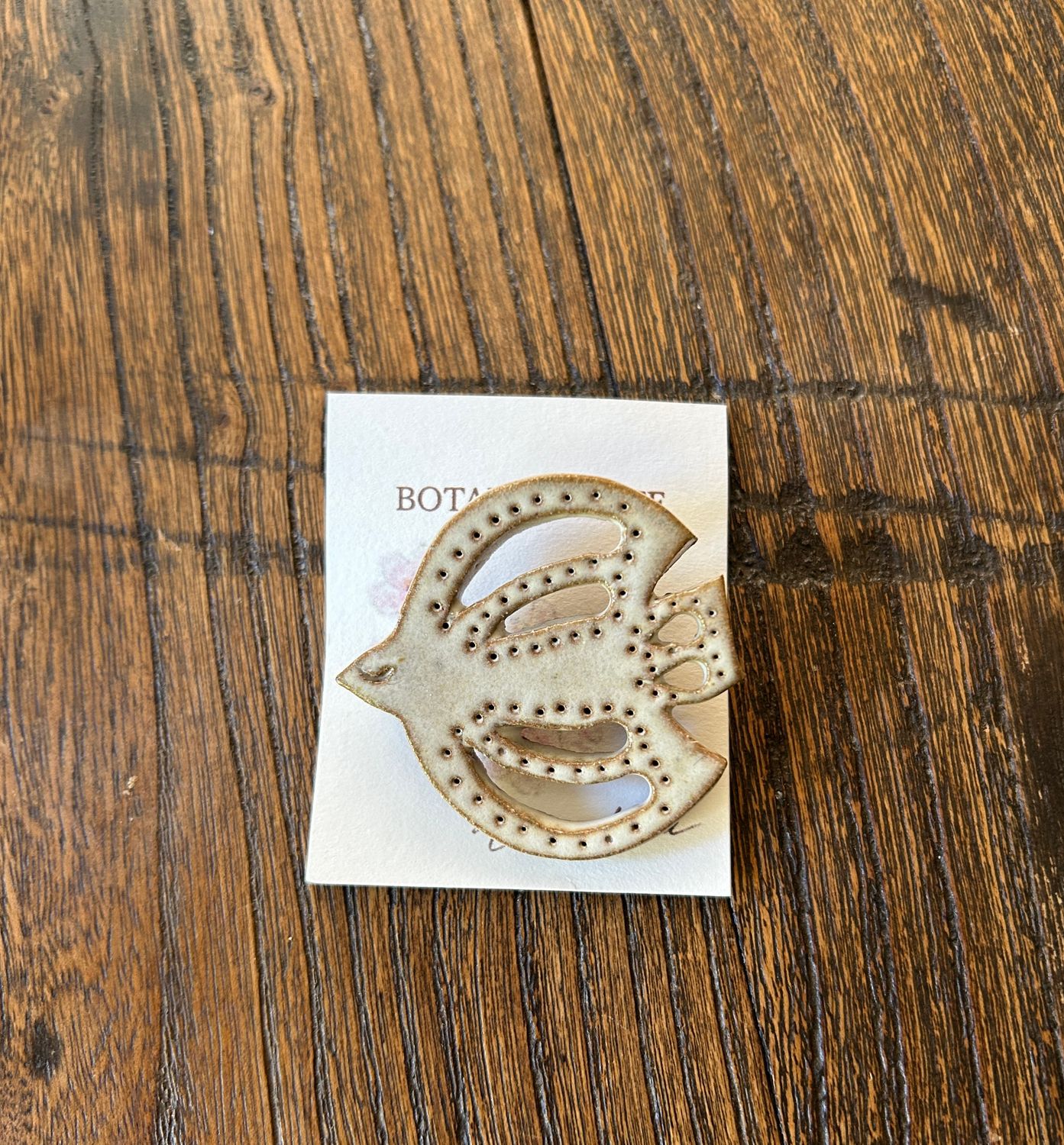 Ceramic Brooch - Dove