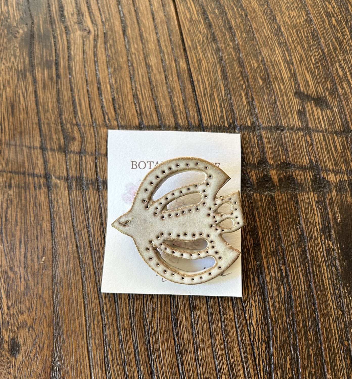 Ceramic Brooch - Dove
