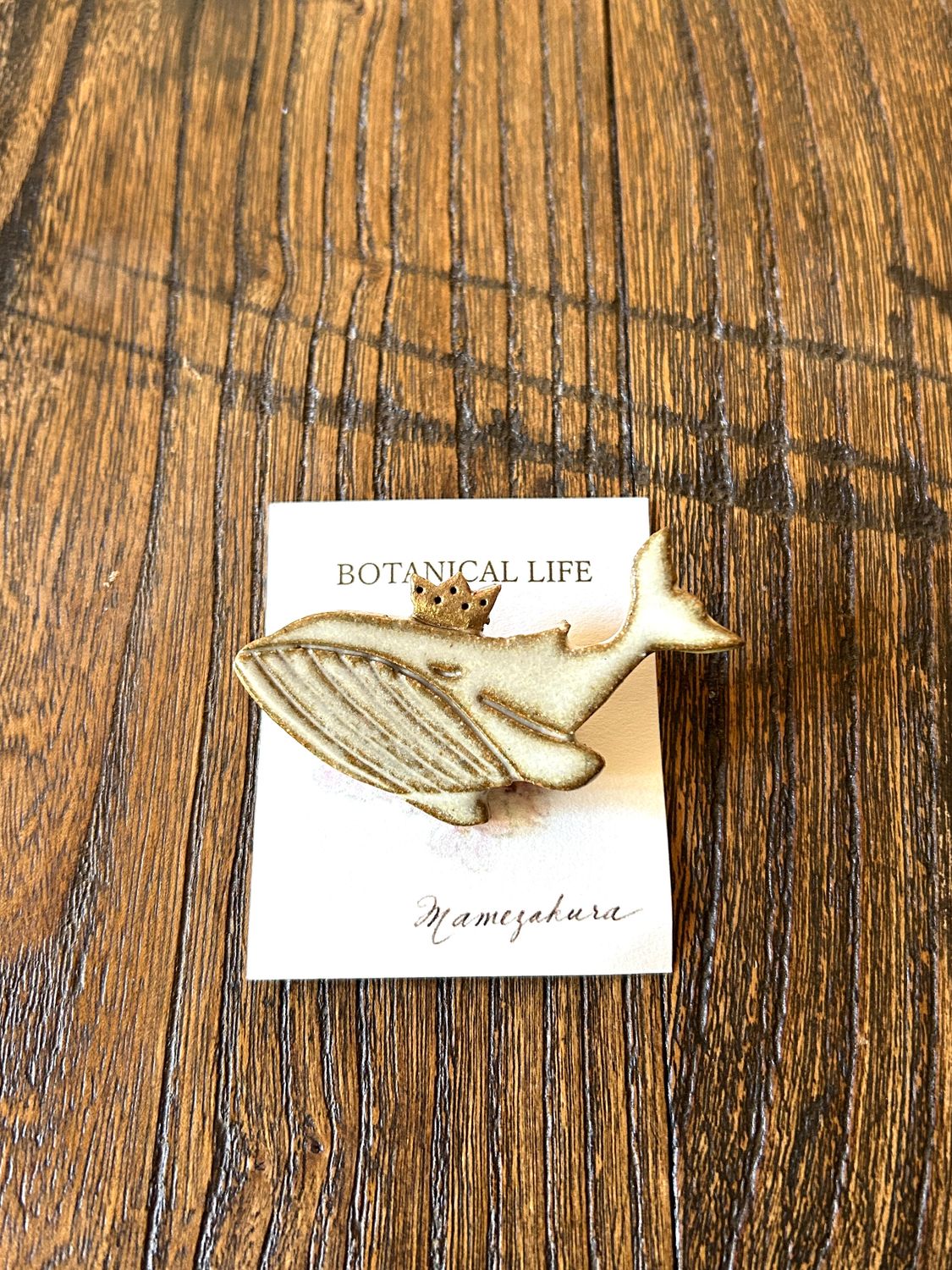 Ceramic Brooch - Whale