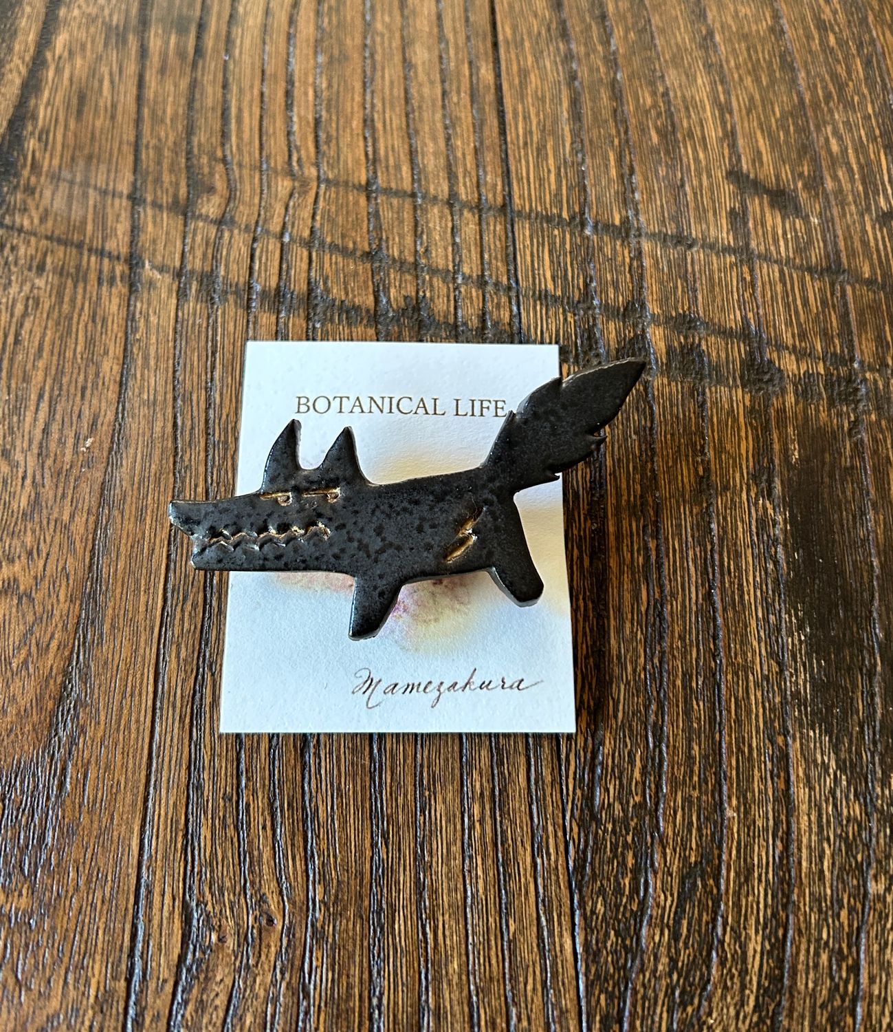 Ceramic Brooch - Wolf