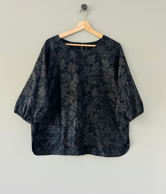 Oshima Silk Blouse - Black Floral