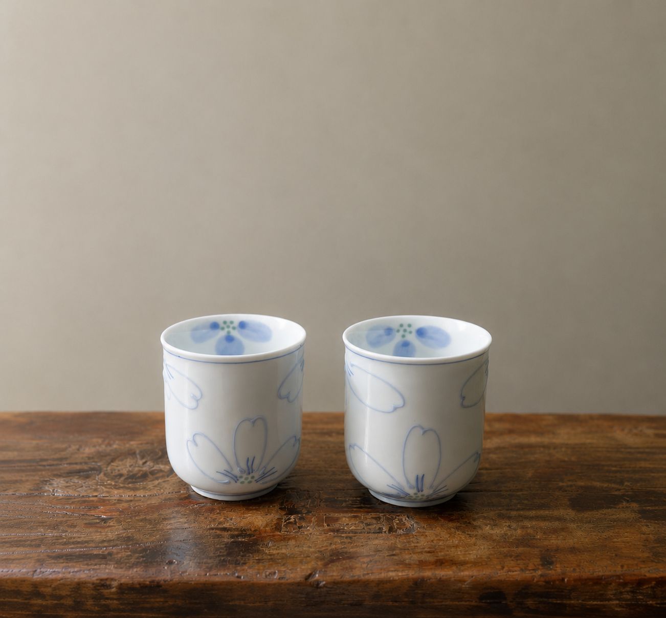 Hasami Ware Hand-painted Floral Cup
