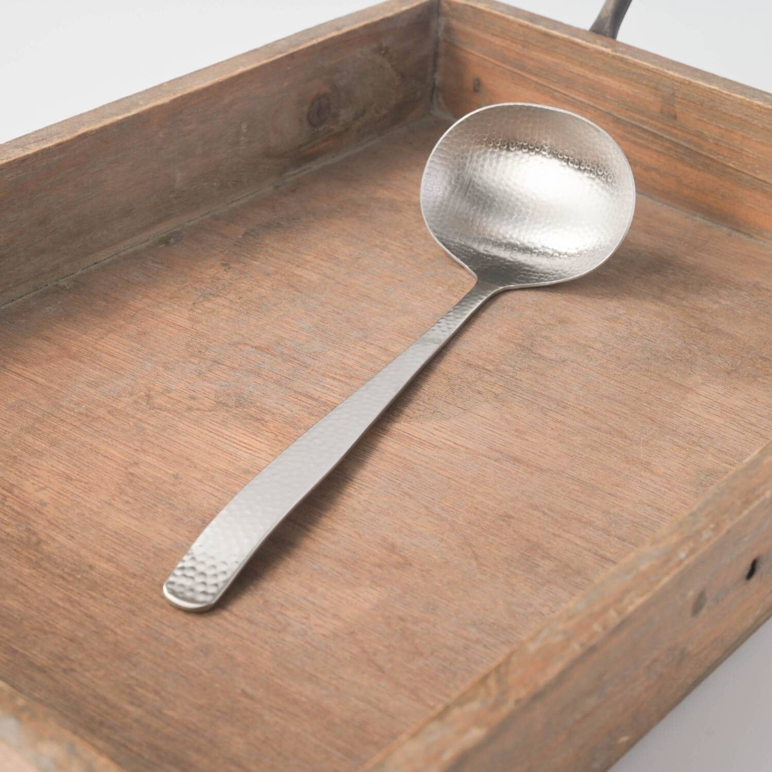 Hammered Stainless Steel Serving Ladle